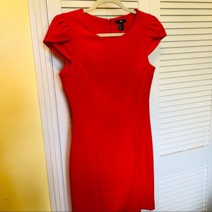 H&M red fitted dress